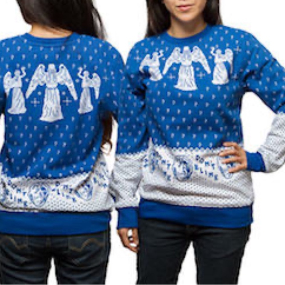 Doctor Who Ugly Christmas Sweatshirt by Ripple Junction Size Small